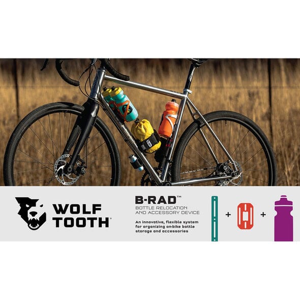 Wolf Tooth B-rad Double Bottle Adapter - Ideal for Side-by-Side Bottle Cages on Bikes